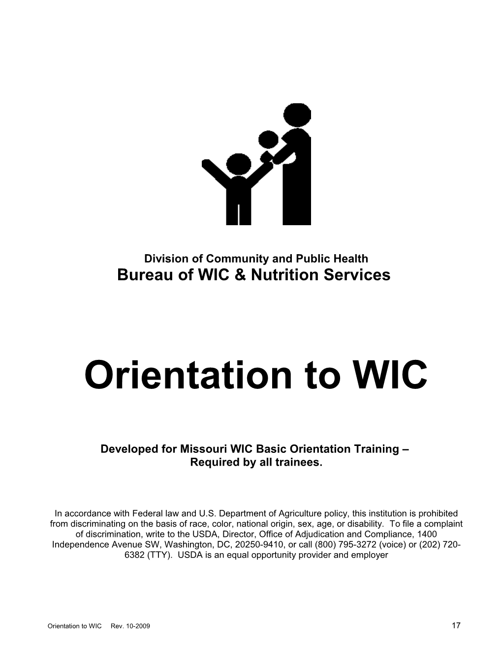 Your Orientation to WIC