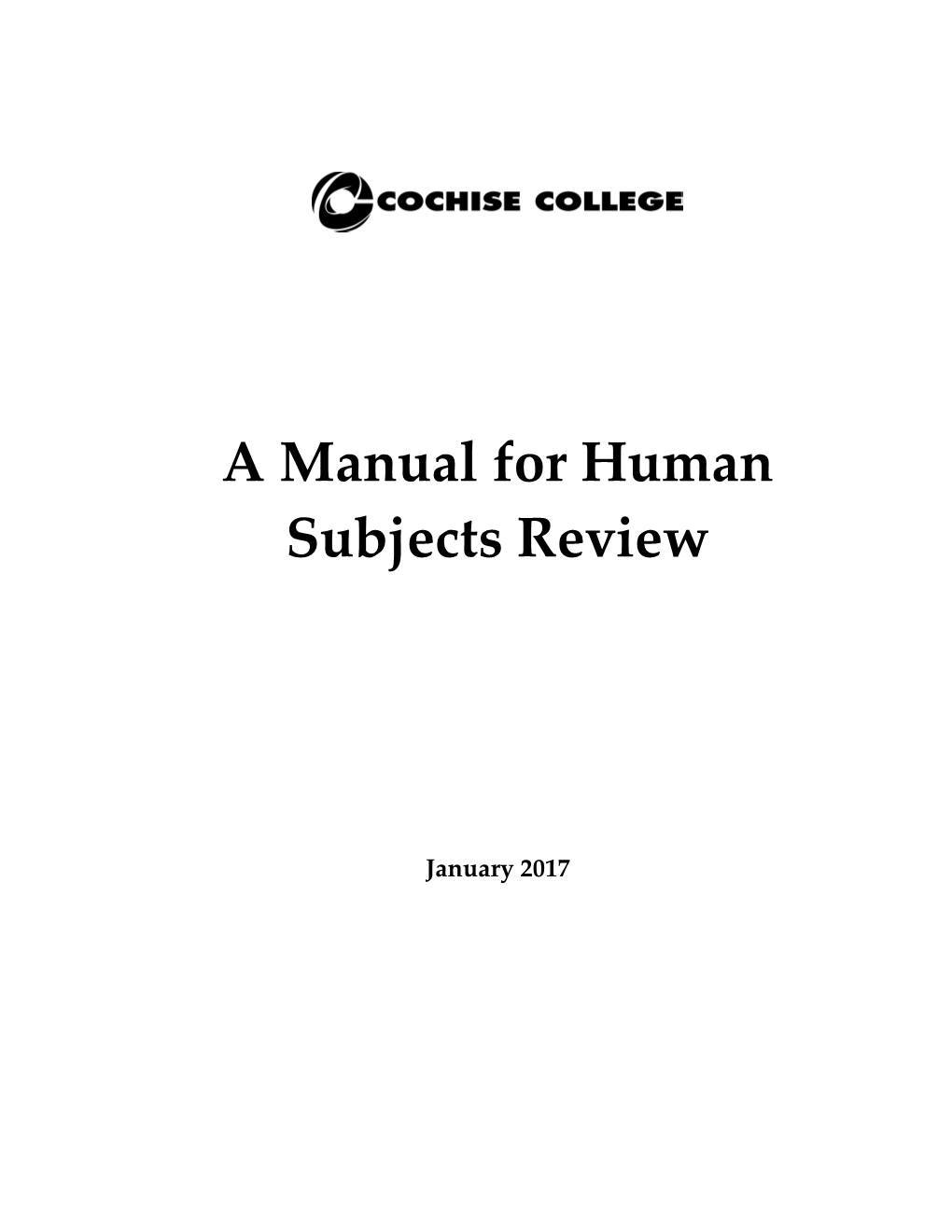 A Manual for Human Subjects Review