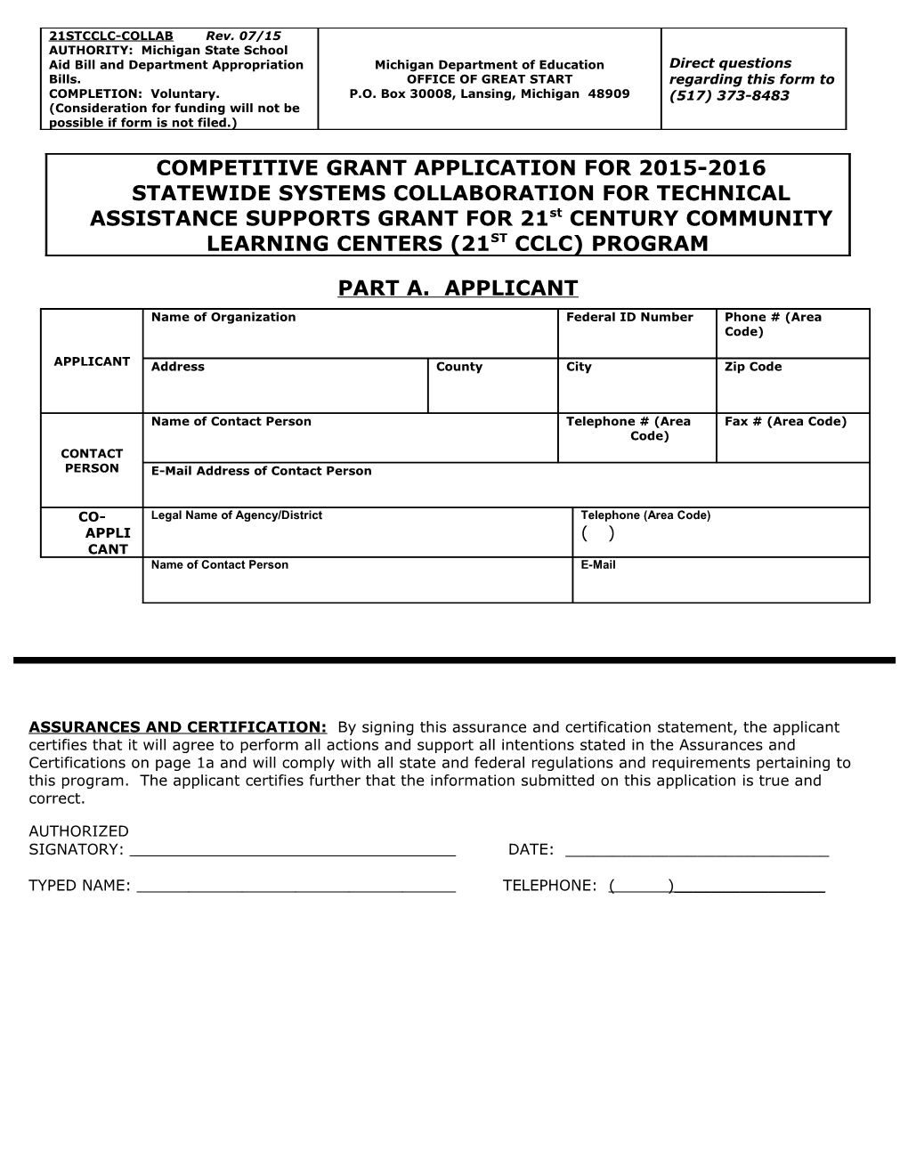 2005-2006 MSRP Competitive Initial/Exp Application Forms