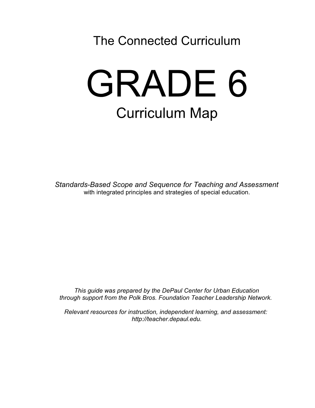 Seventh Grade Level Assessment Map: First Semester