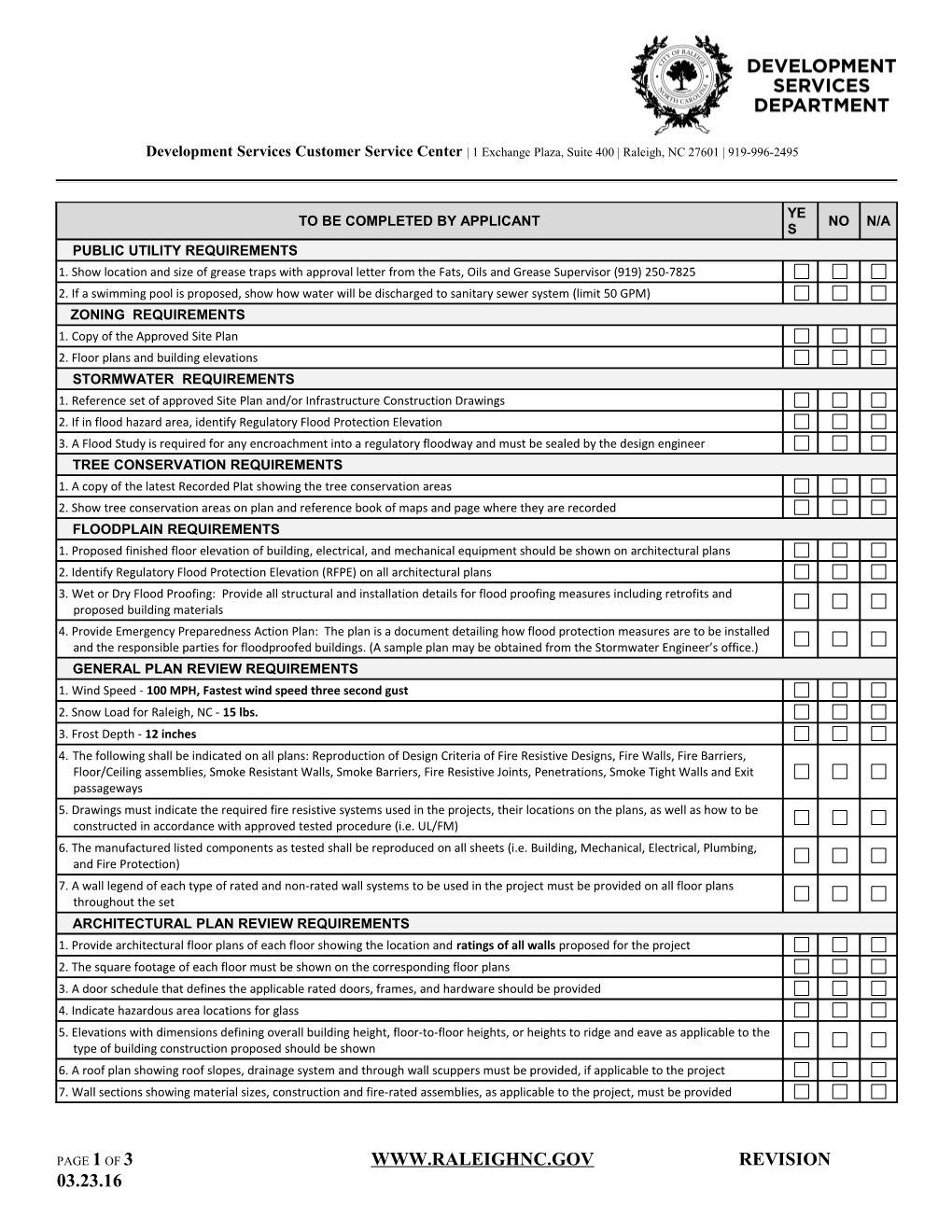 Commercial Building Checklist