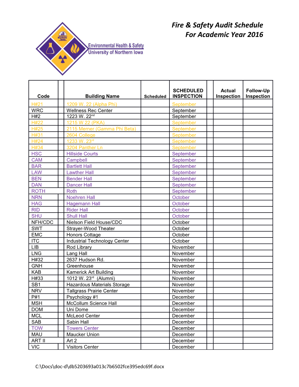 For Academic Year 2016