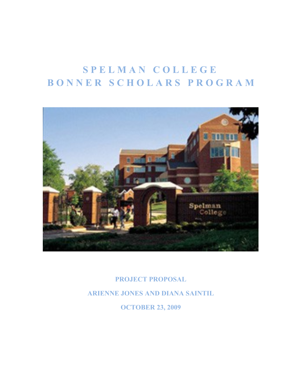 S Pelman College Bonner Scholars Program