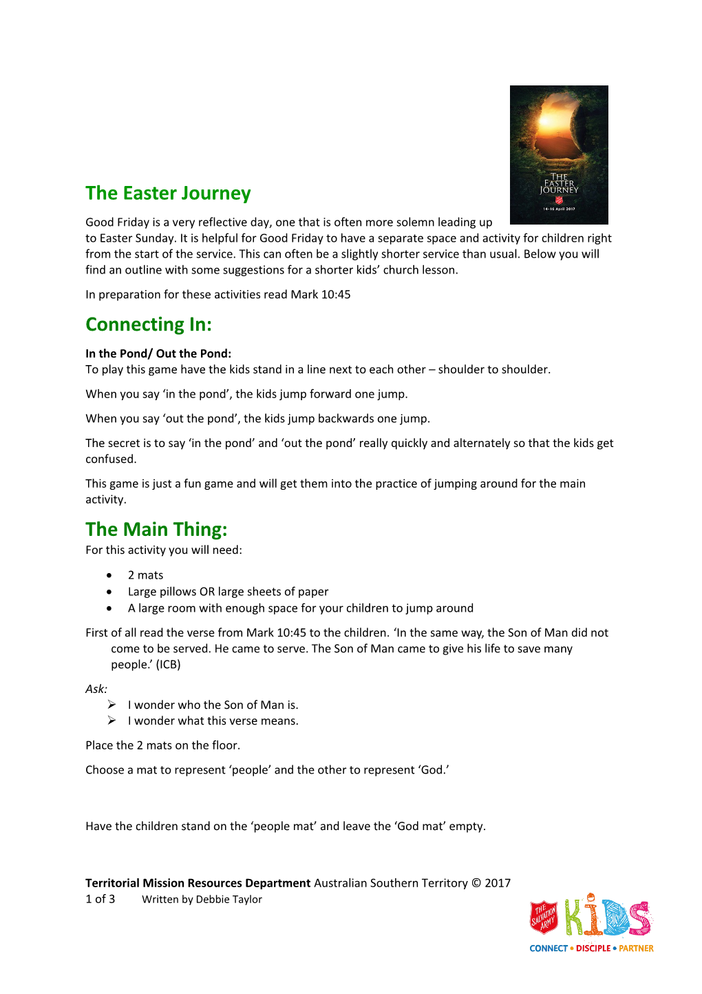 The Easter Journey