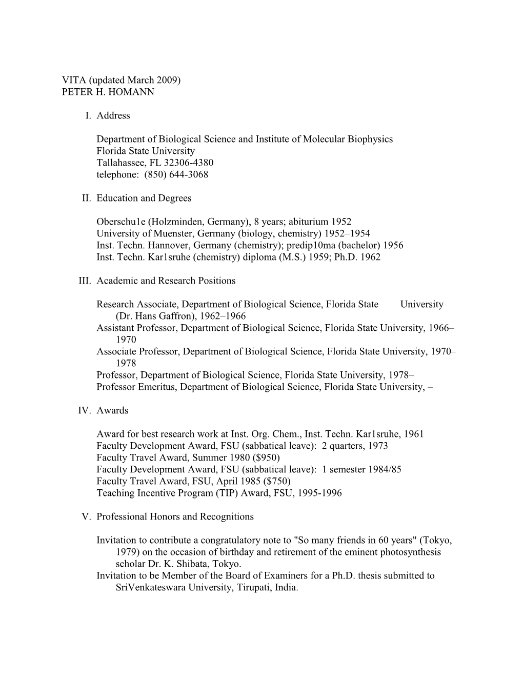 Department of Biological Science and Institute of Molecular Biophysics