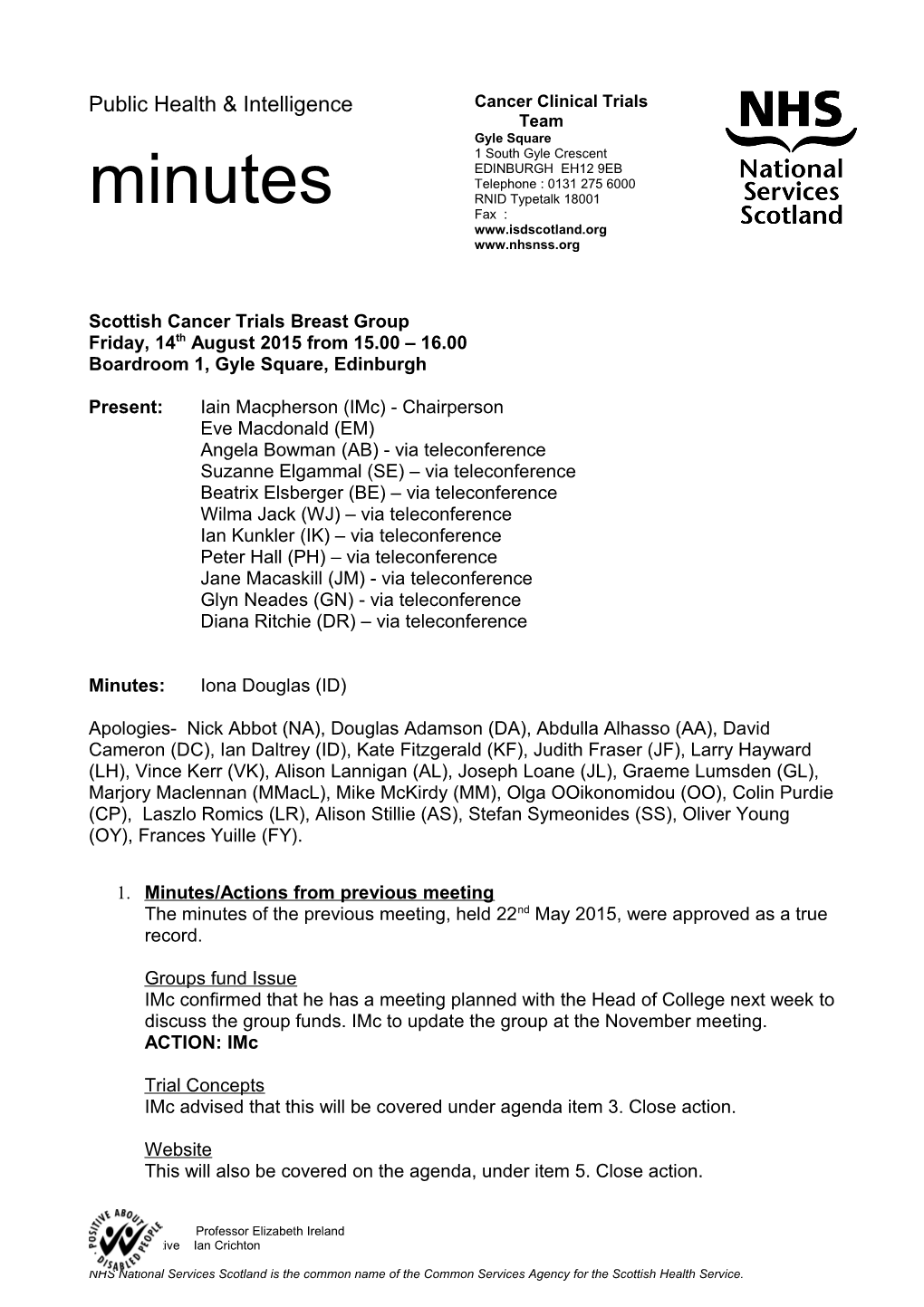 NSS ISD Minutes Template