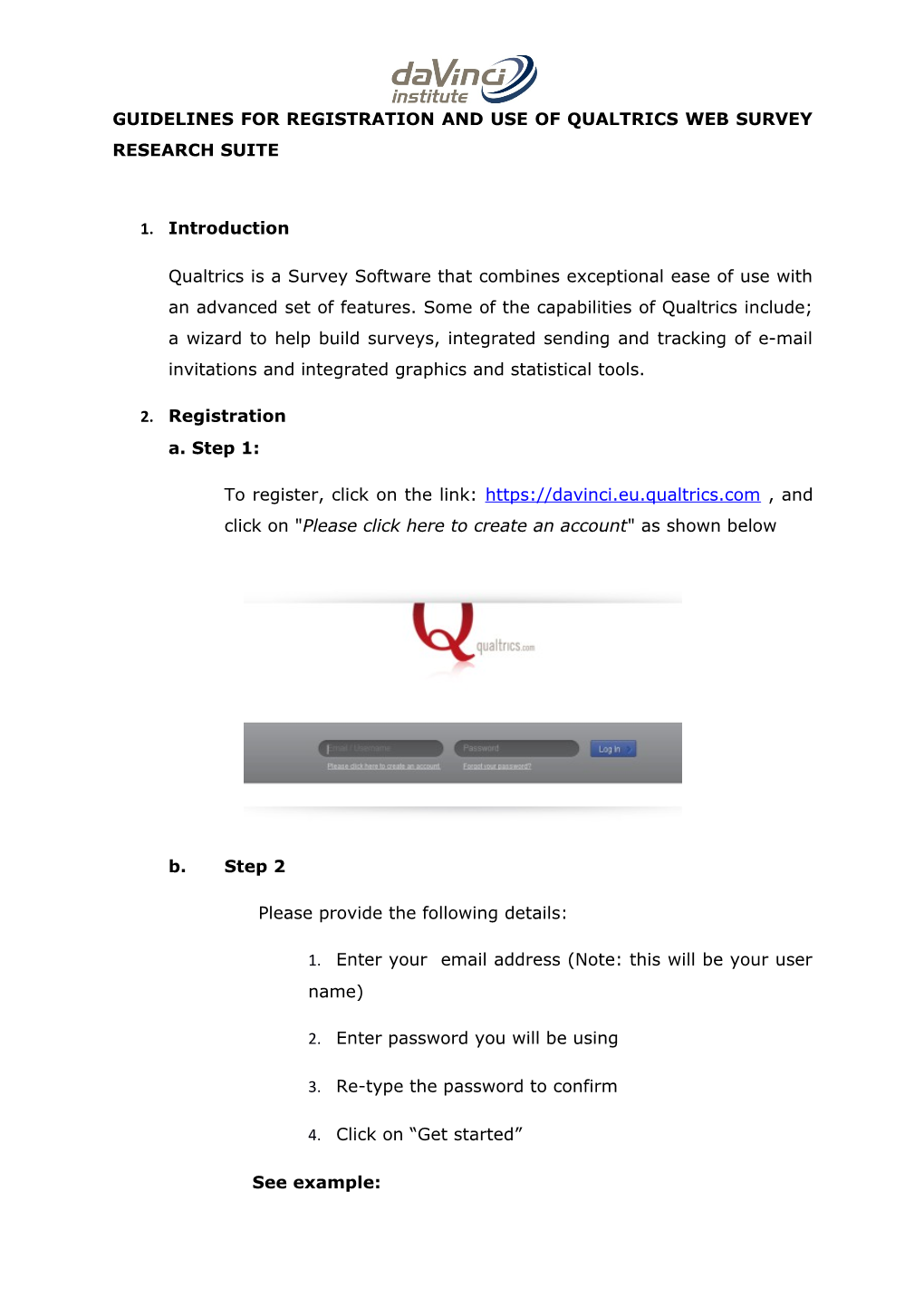 Guidelines for Registration and Use of Qualtrics Web Survey Research Suite