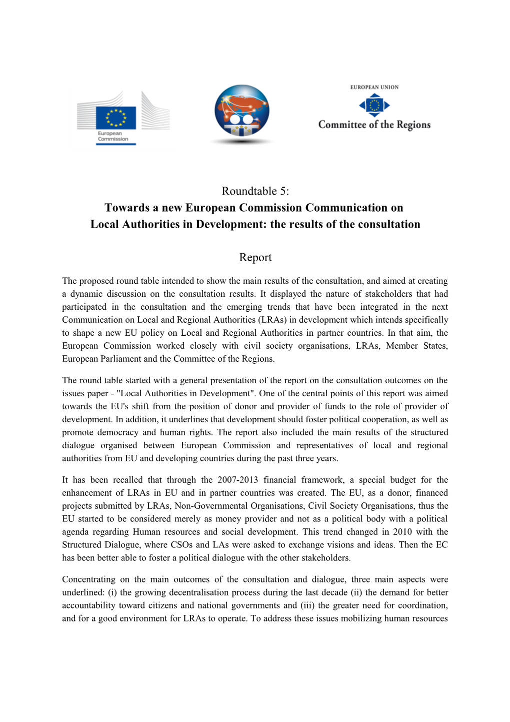 Towards a New European Commission Communication On