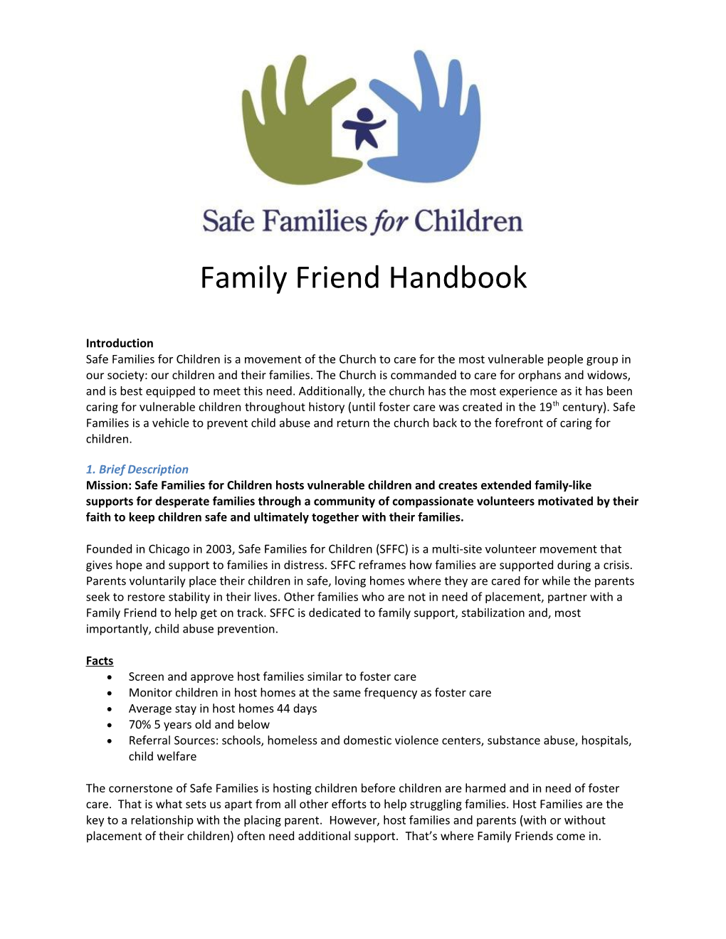 Family Friend Handbook