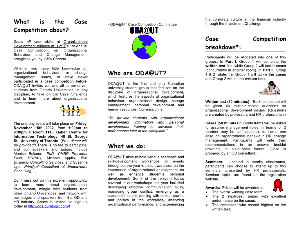 What Is the Case Competition About