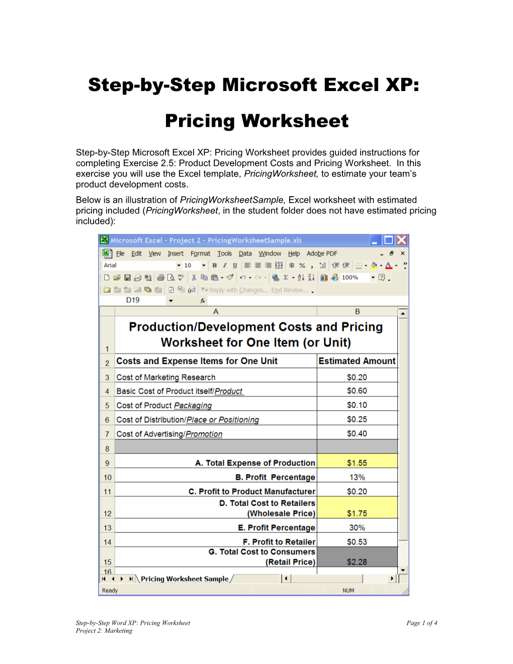 Step-By-Step Microsoft Excelxp