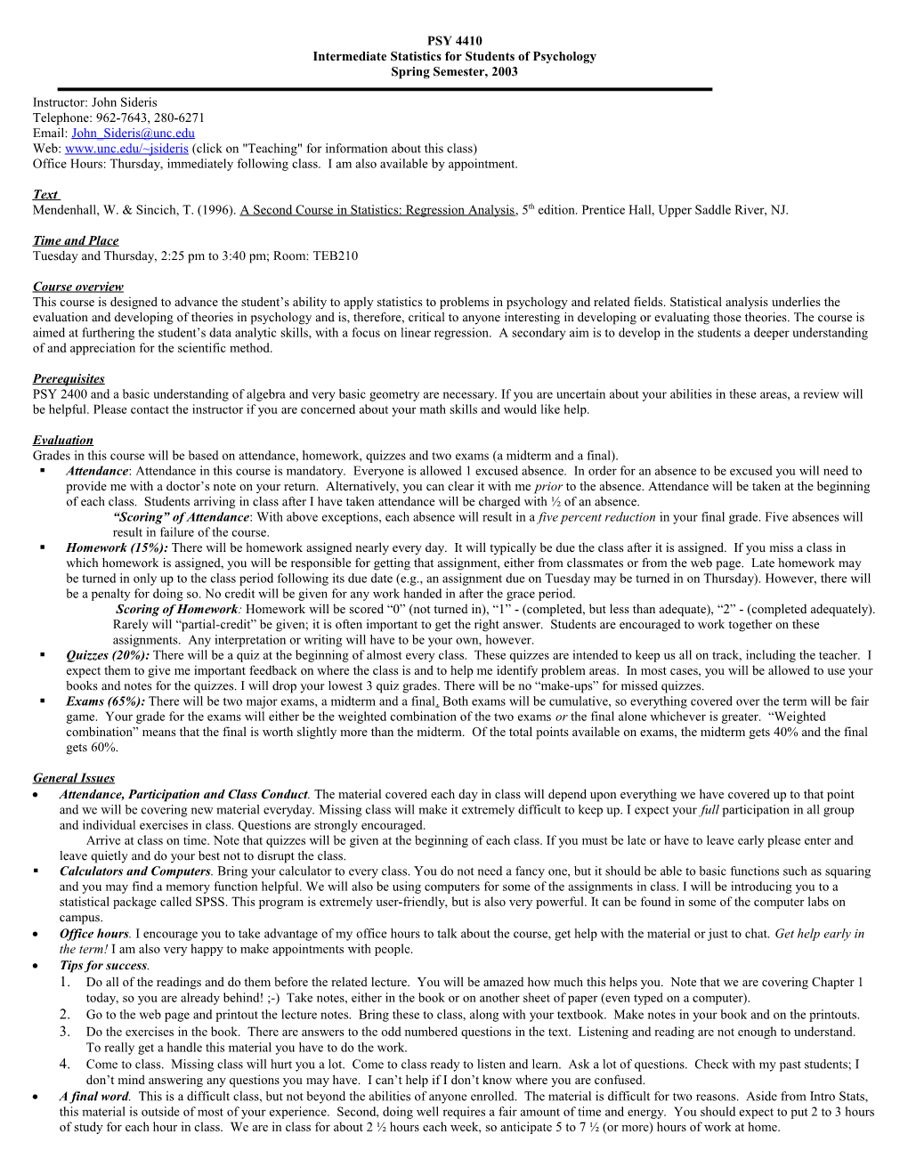 Intermediate Statistics for Students of Psychology