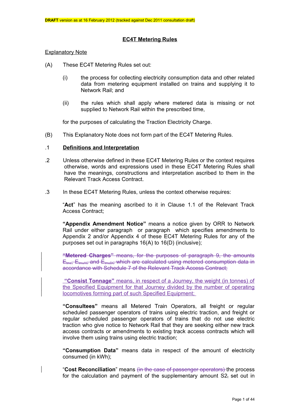 EC4T Metering Rules - Tracked Against Consultation Draft (16 Feb 2012)