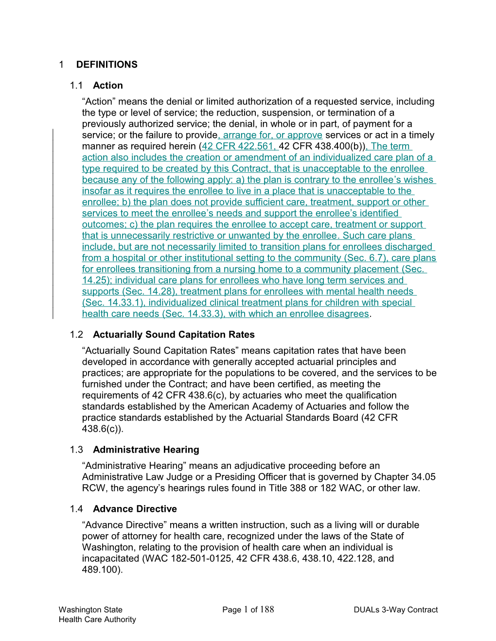 1.2Actuarially Sound Capitation Rates