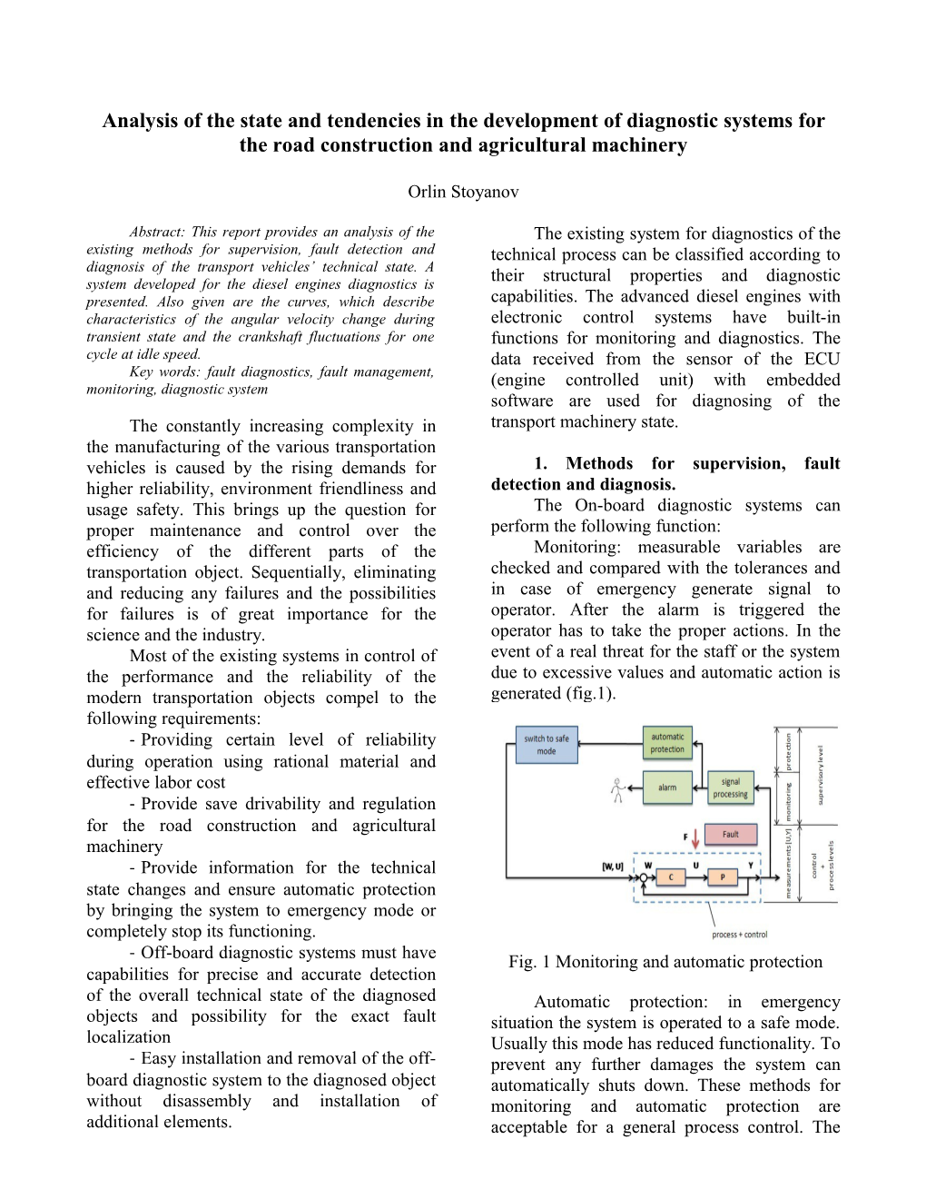 Analysis of the State and Tendencies in the Development of Diagnostic Systems for The