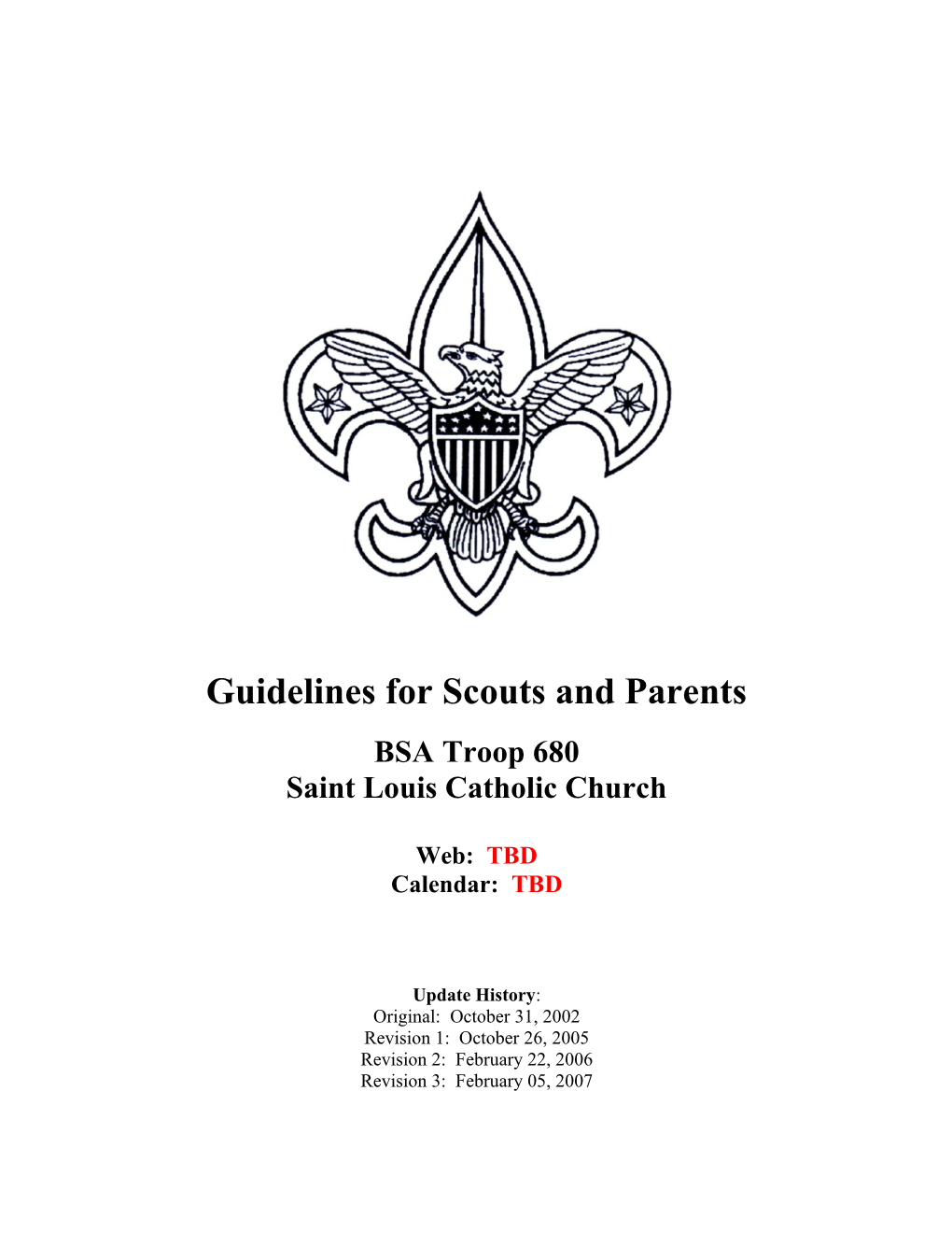 Guidelines for Scouts and Parents