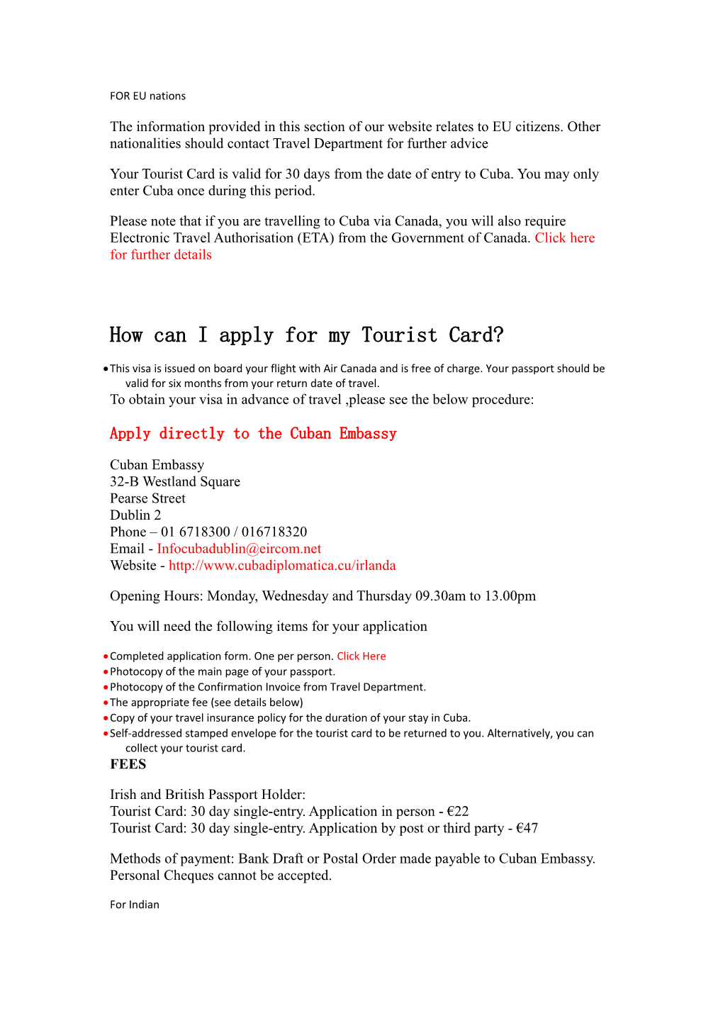 How Can I Apply for My Tourist Card?