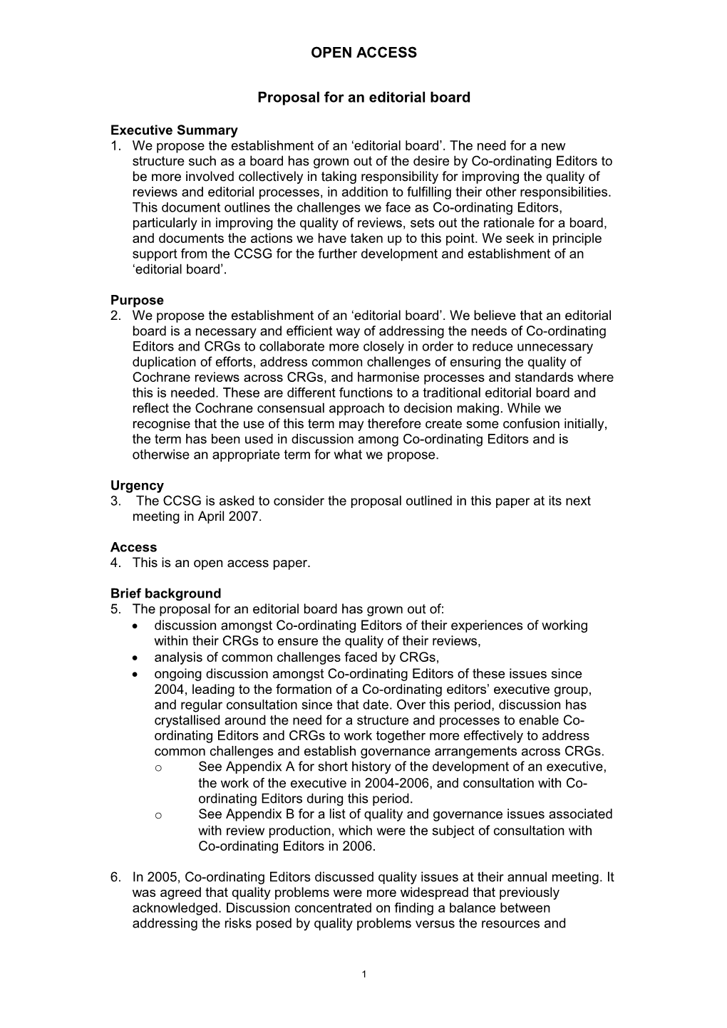 Format for Ccsg Submissions Guidance Note