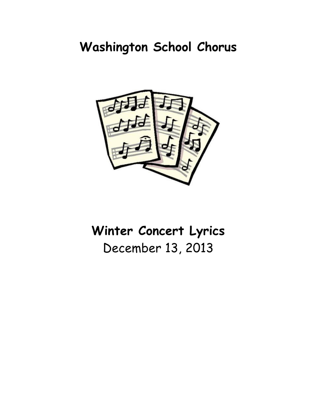 Washington School Chorus