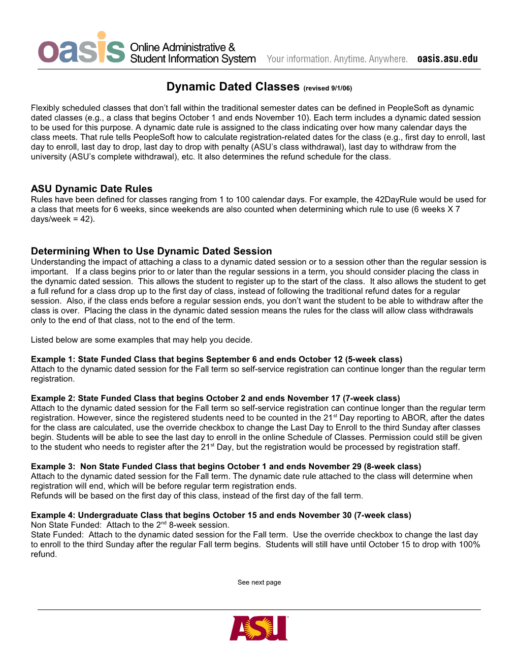 Dynamic Dated Classes(Revised 9/1/06)