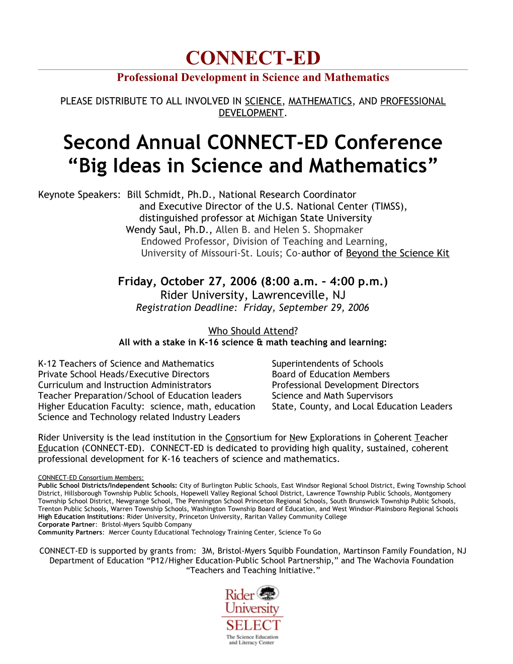 Professional Development in Science and Mathematics