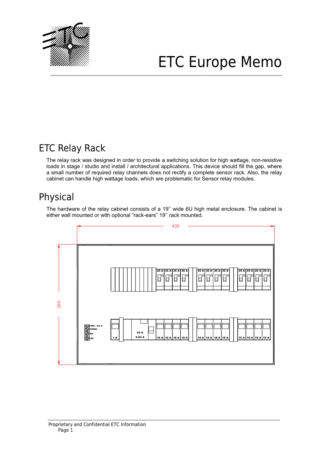 ETC Relay Rack