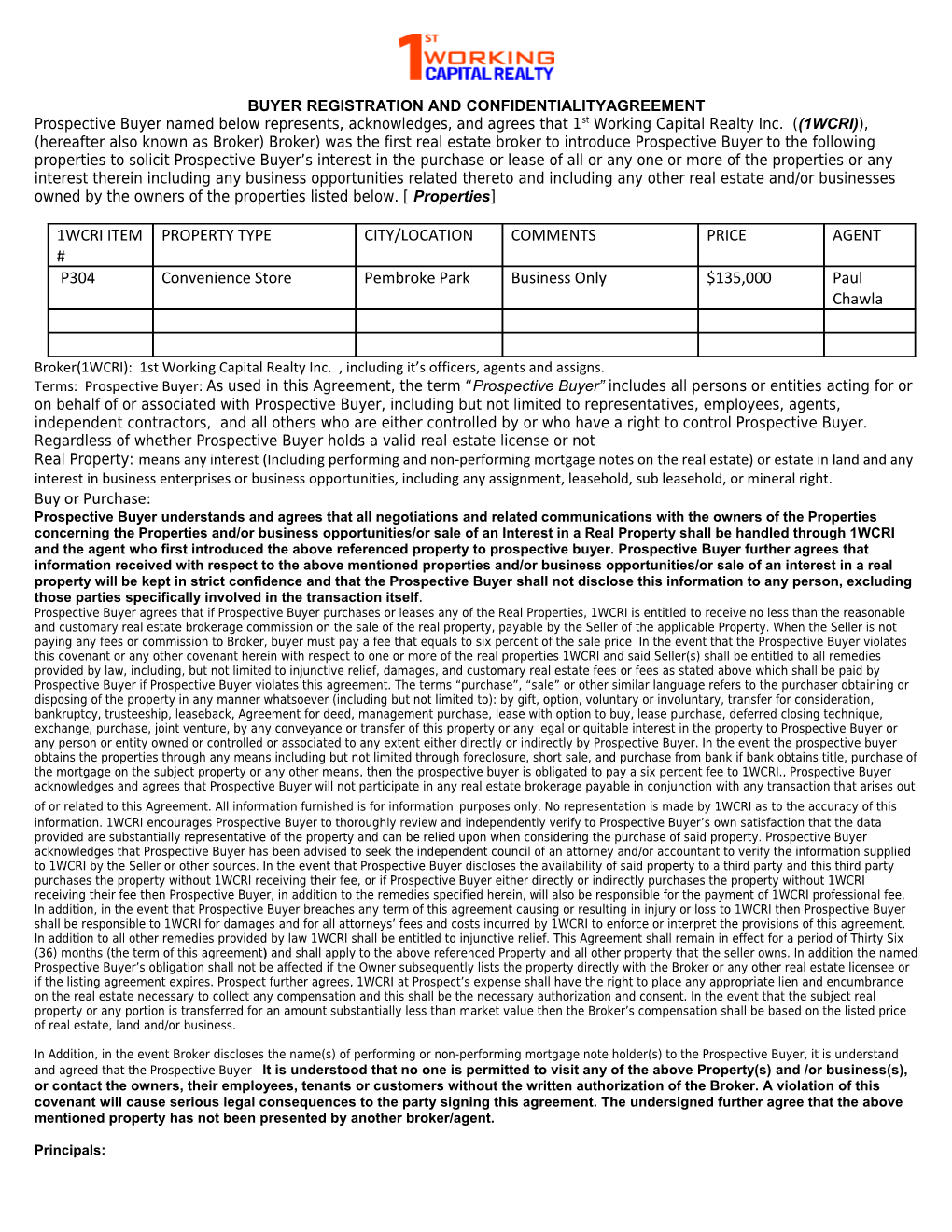 Buyer Registration and Confidentialityagreement