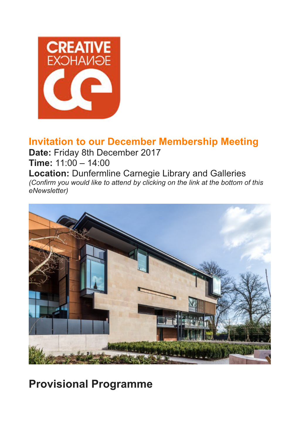 Invitation to Our December Membership Meeting 2