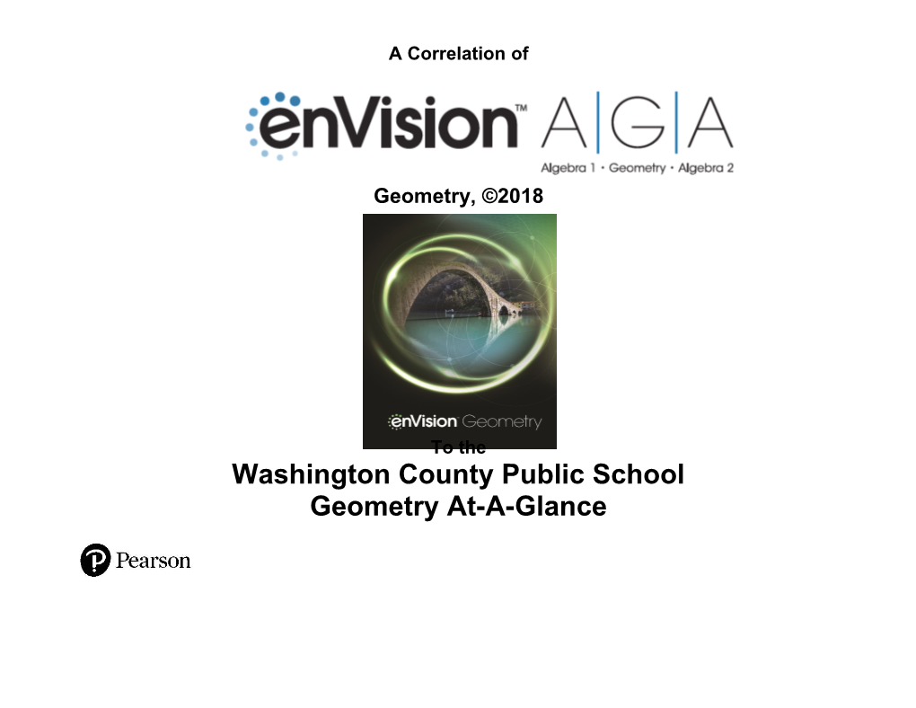 To Washington County Public School Geometry AT-A-GLANCE