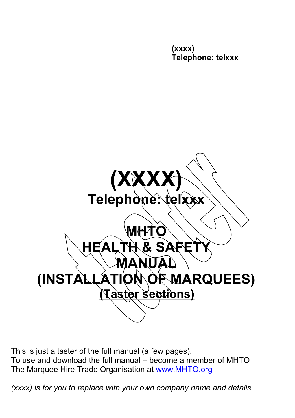 Marquee Health & Safety Manual