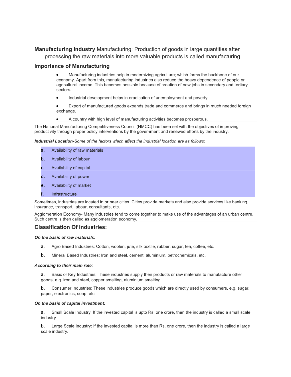 Manufacturing Industrymanufacturing: Production of Goods in Large Quantities After Processing