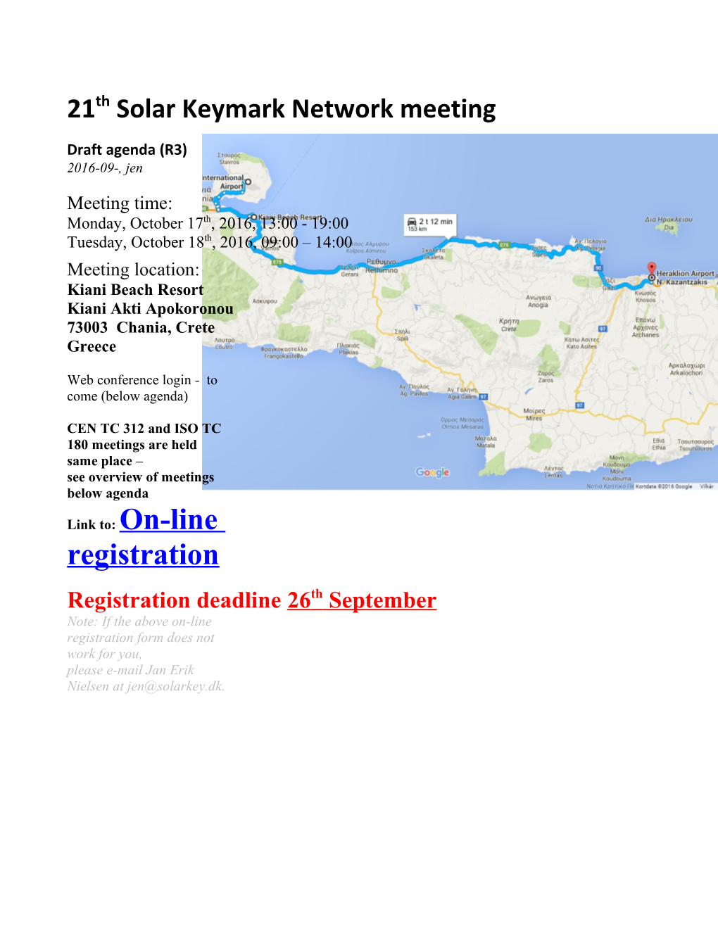 21Th Solar Keymark Network Meeting