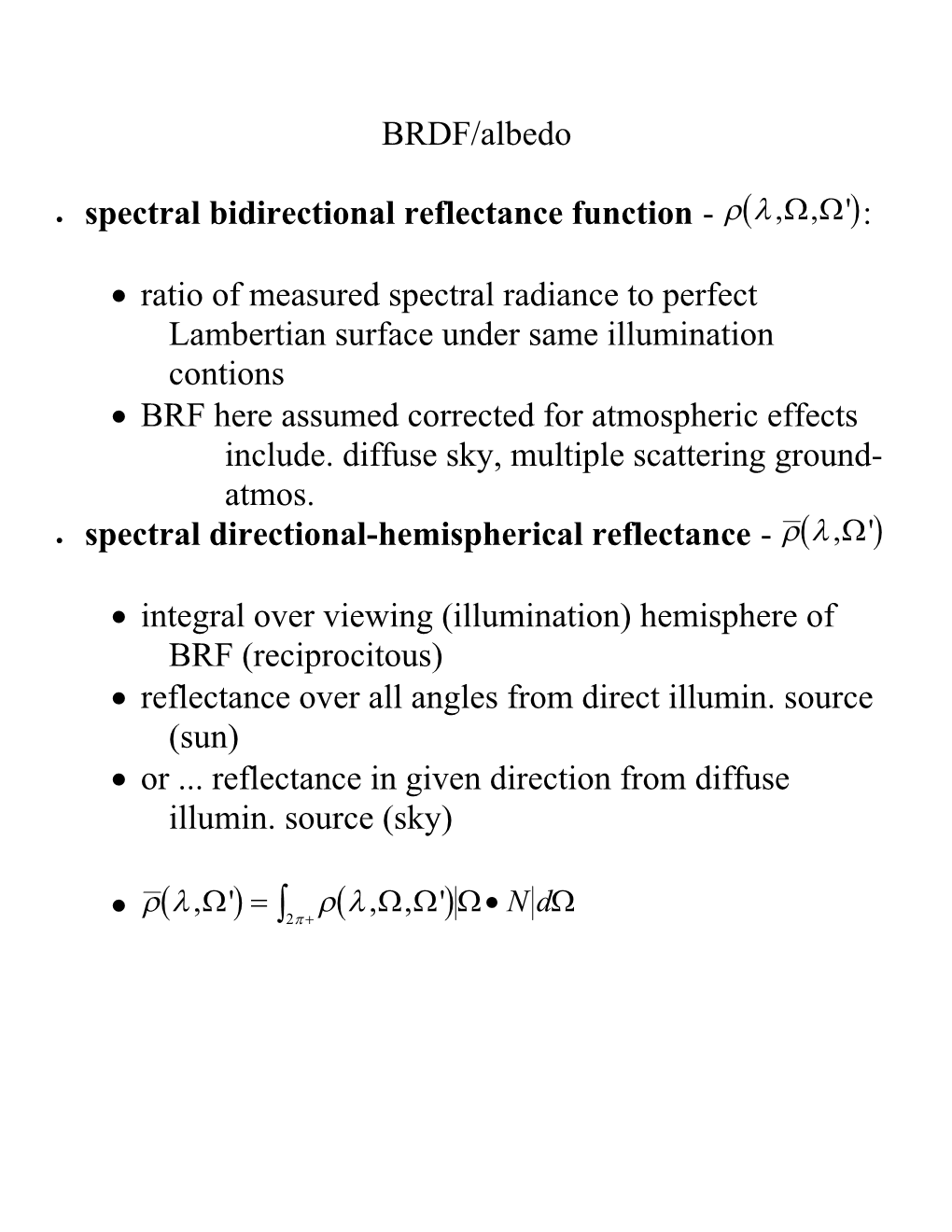 Include. Diffuse Sky, Multiple Scattering Ground-Atmos