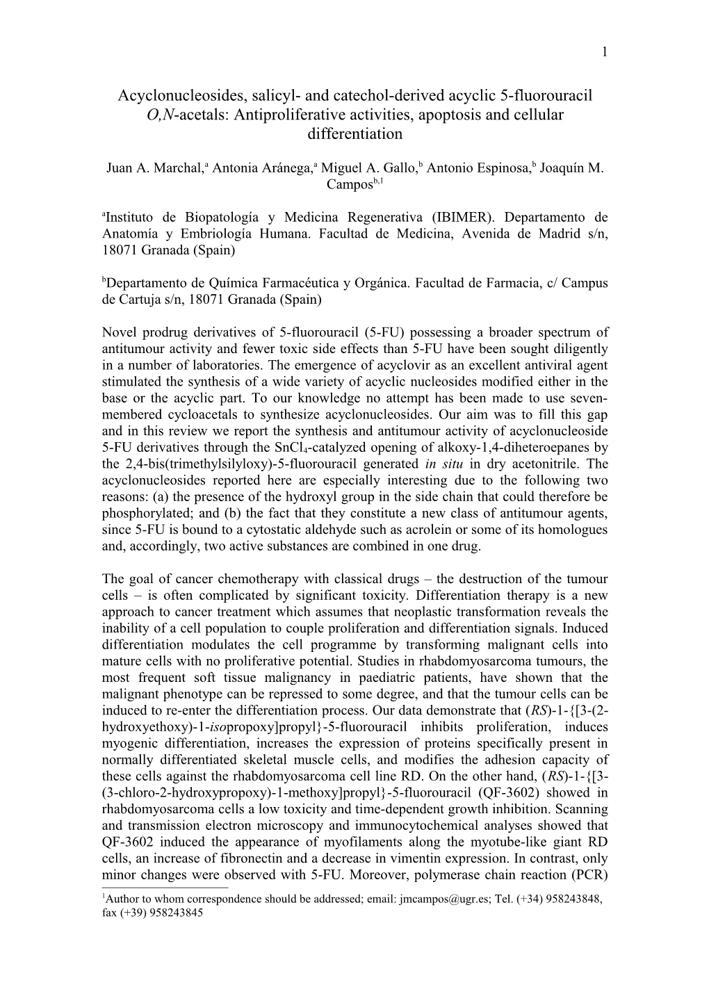 Acyclonucleosides, Salicyl- and Catechol-Derived Acyclic 5-Fluorouracil O,N-Acetals