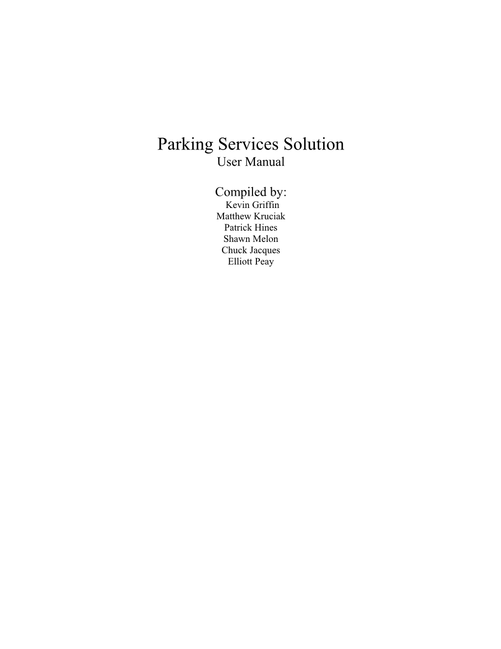 Parking Services Solution