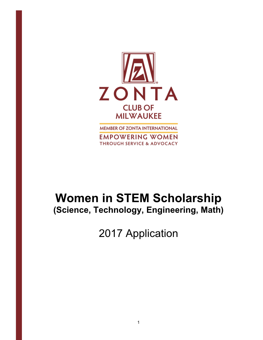 A Scholarship from the Zonta Club of Milwaukee