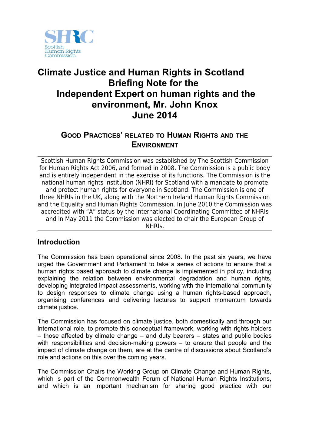 Climate Justice and Human Rights in Scotland
