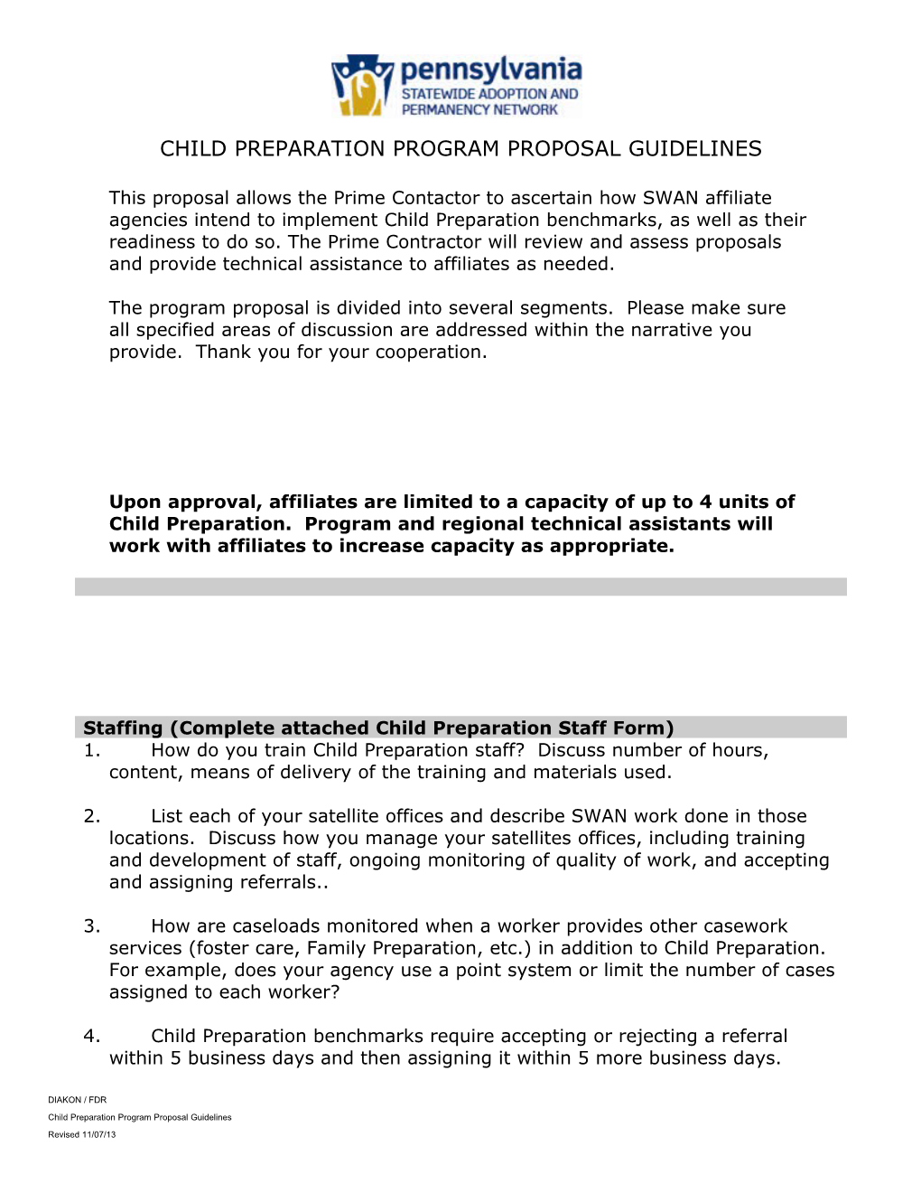Child Preparationprogram Proposal Guidelines