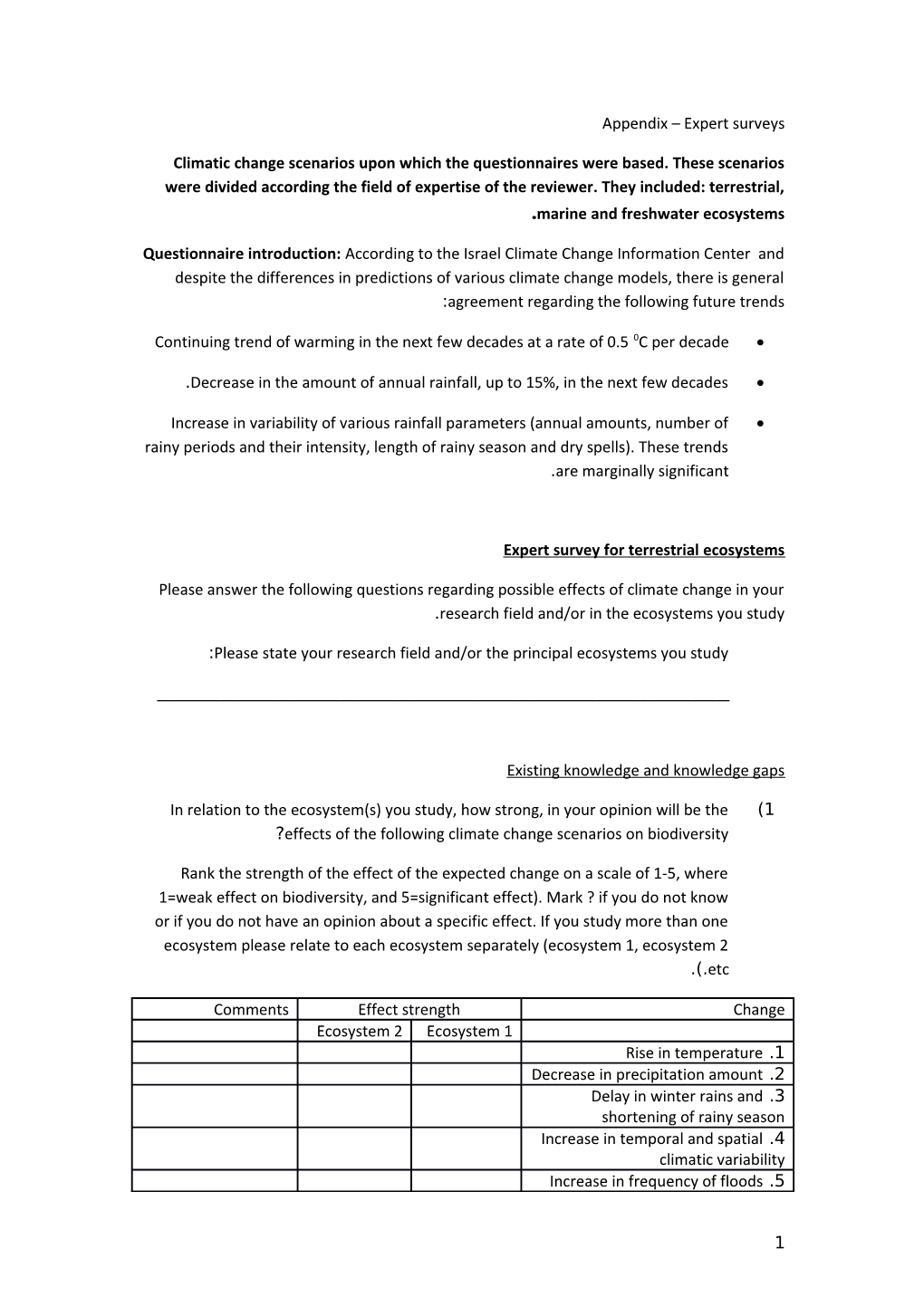 Appendix Expert Surveys