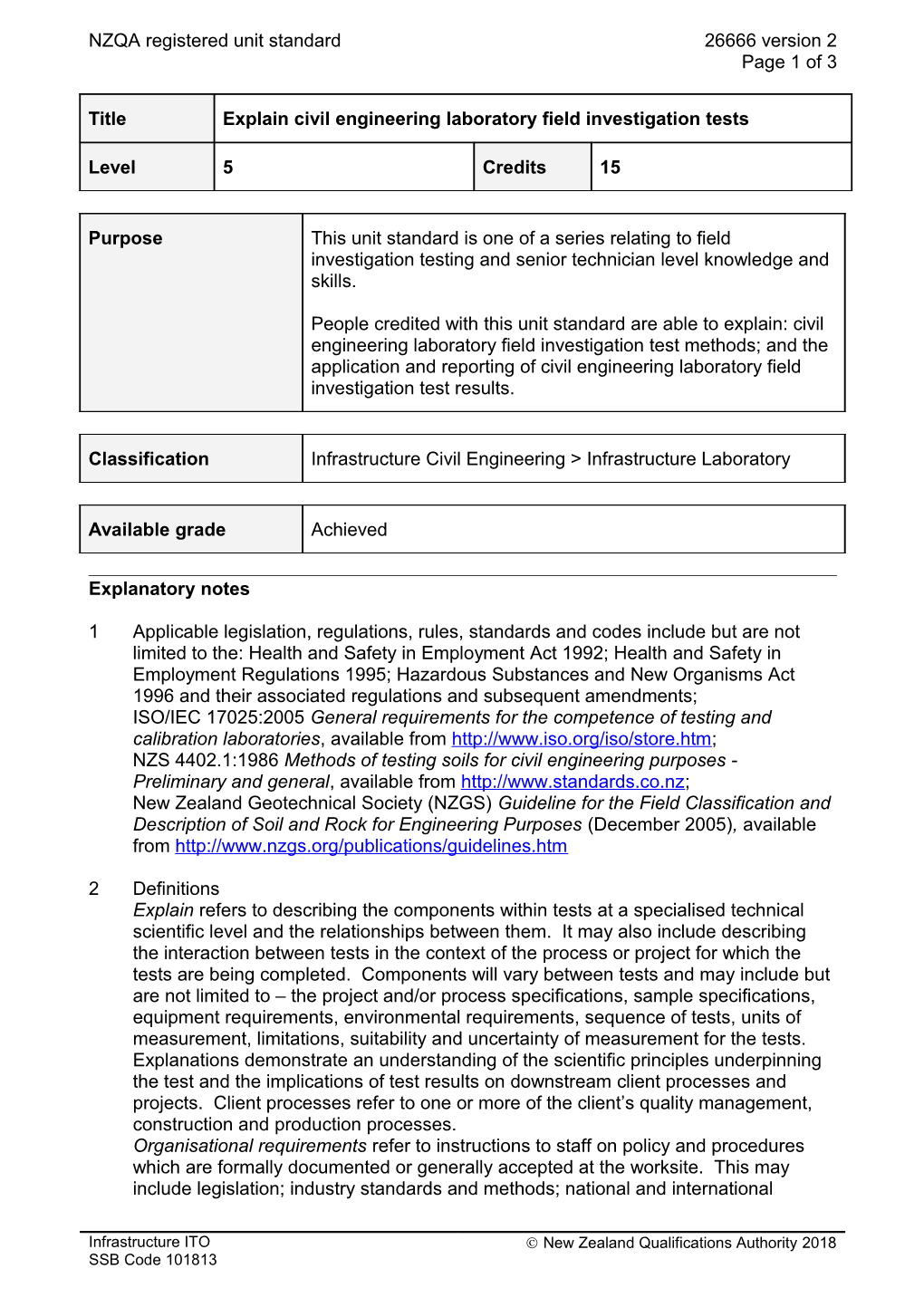 26666 Explain Civil Engineering Laboratory Field Investigation Tests