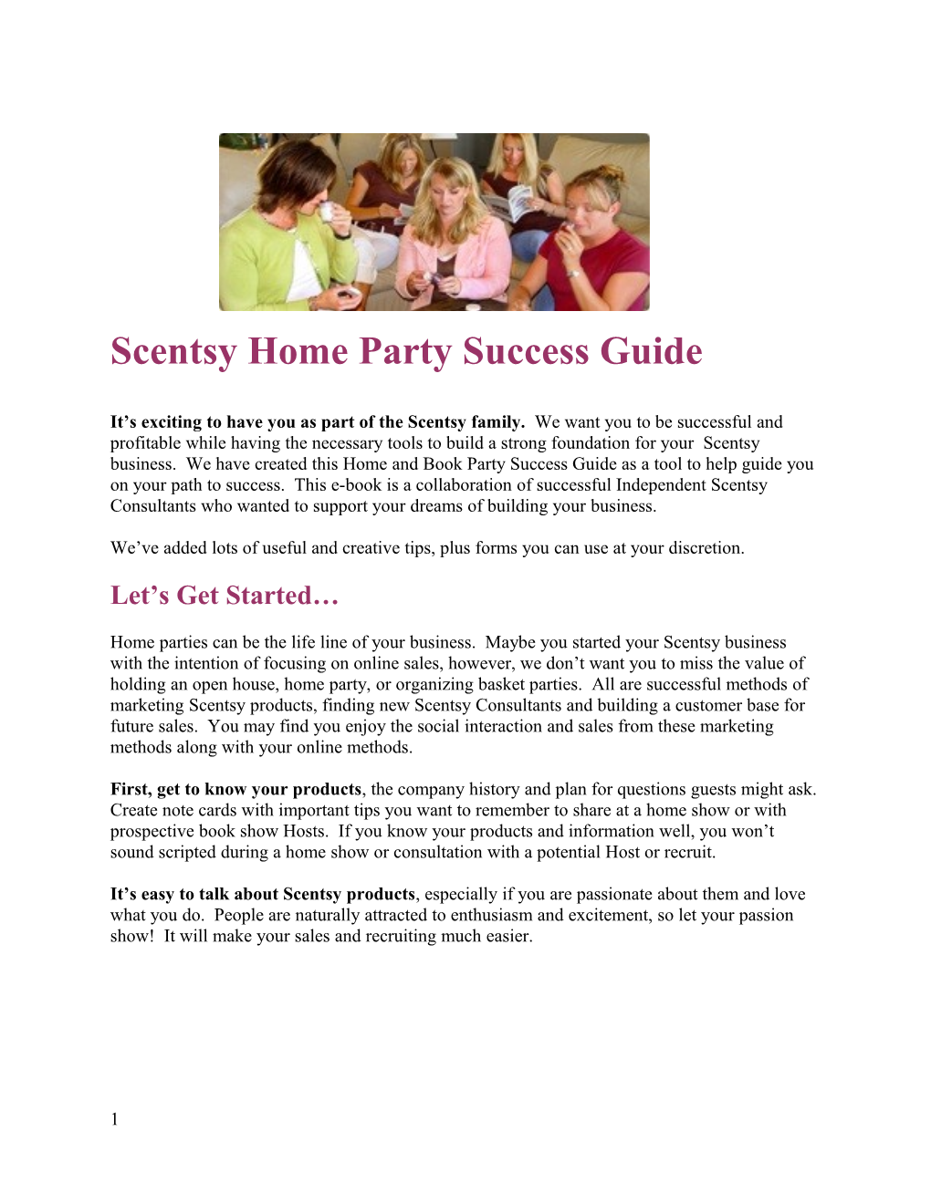 Scentsy Home Party Success Guide