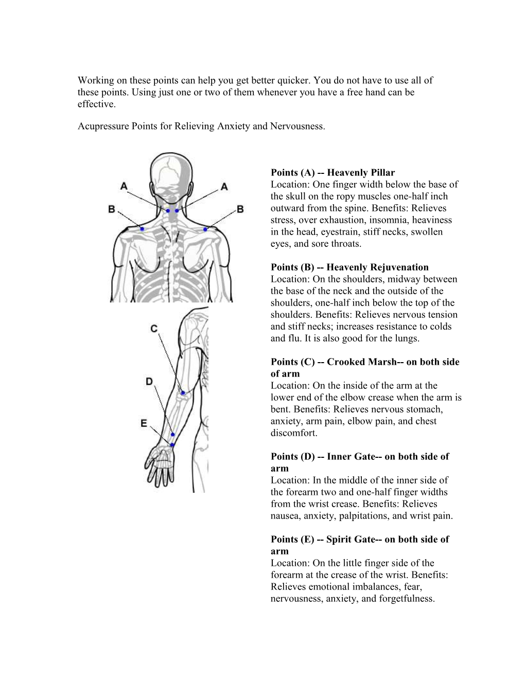 Acupressure Points for Relieving Anxiety and Nervousness