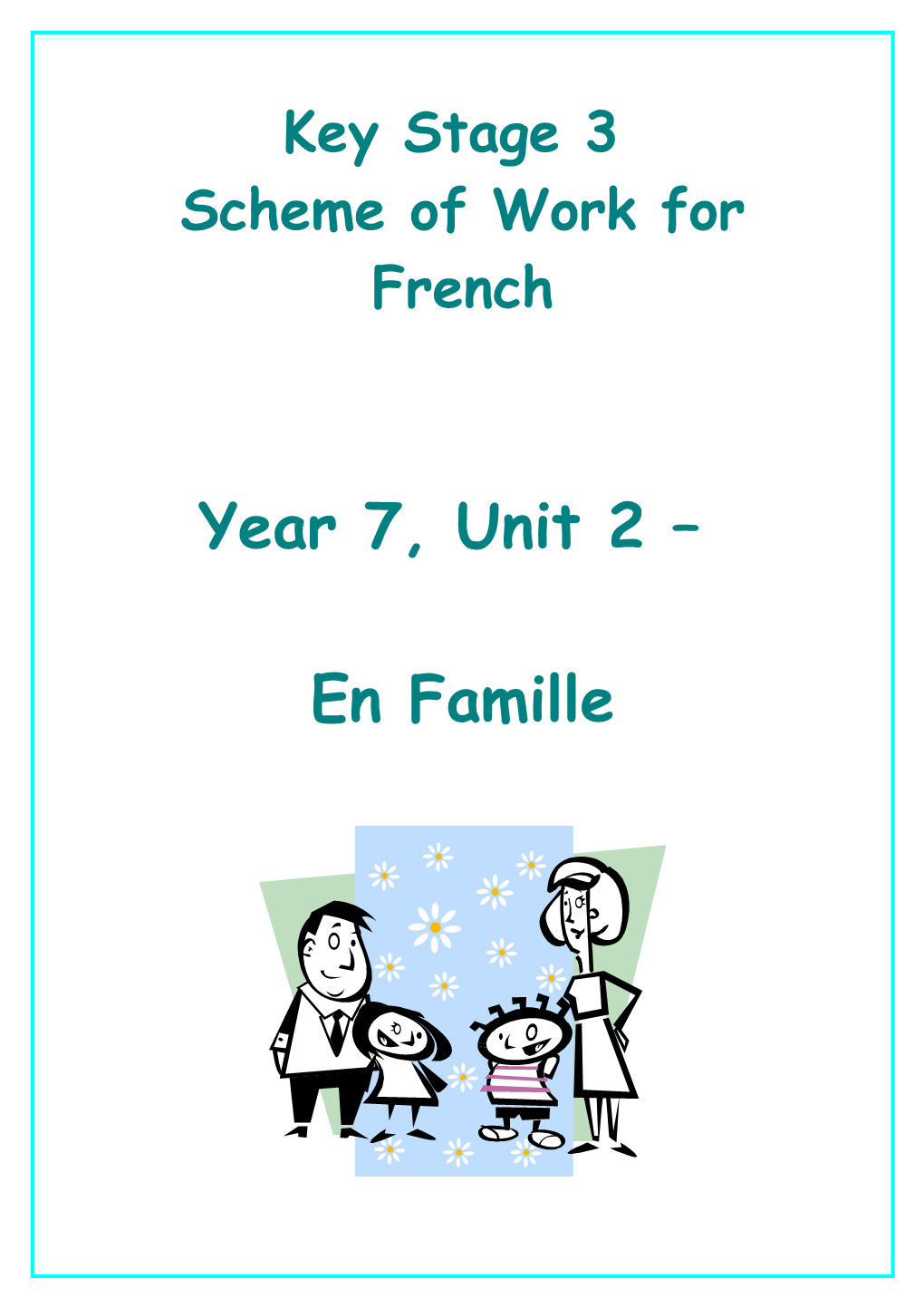 Scheme of Work for French