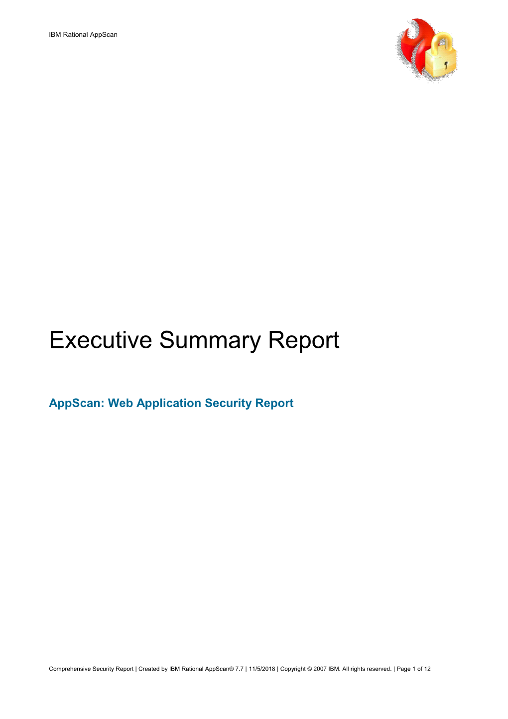 Appscan: Web Application Security Report