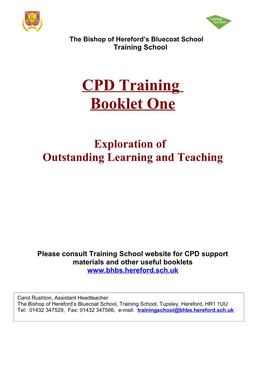 CPD Training Booklet One