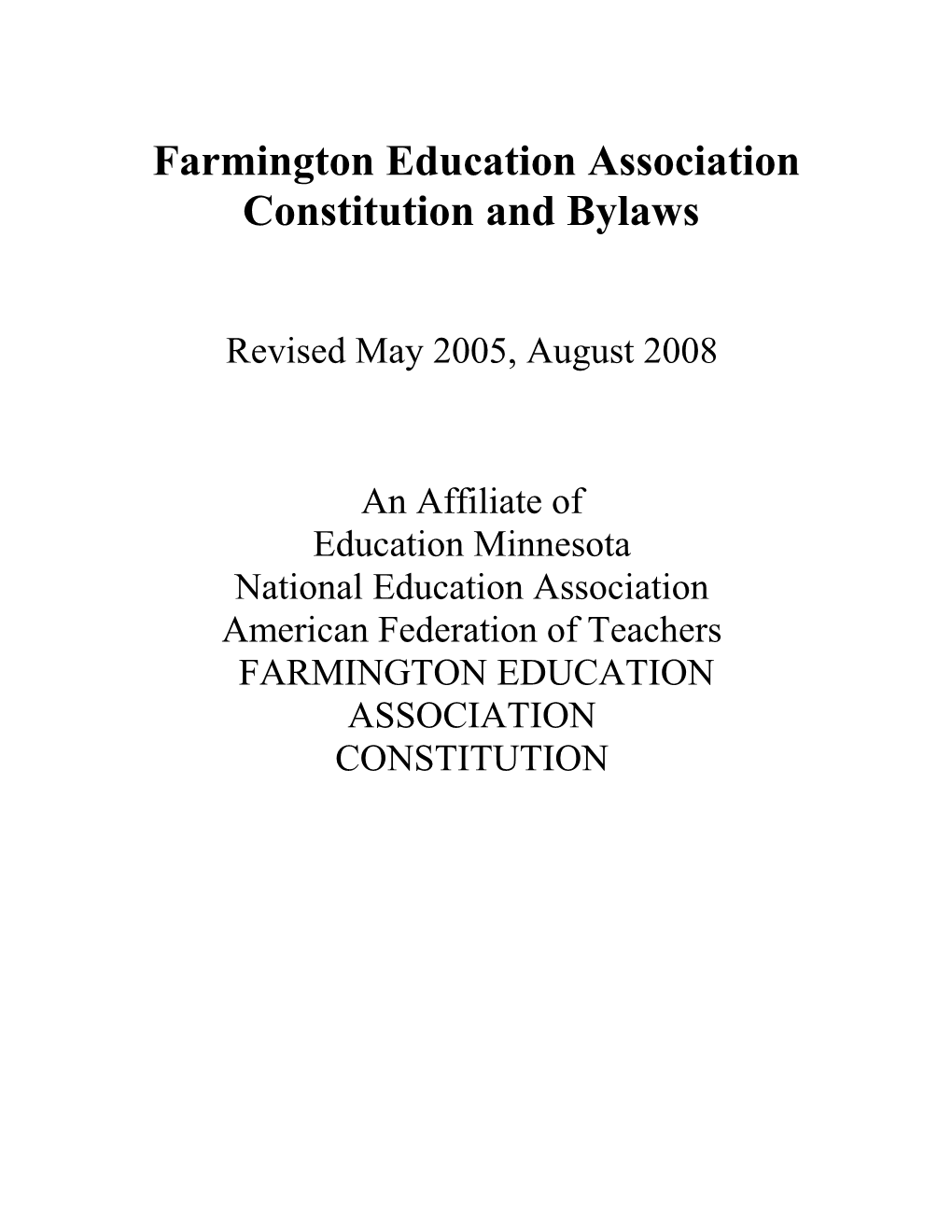Farmington Education Association