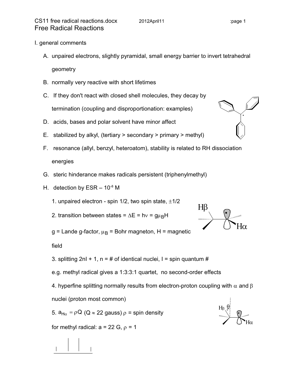 CH14 Free Radical Reactions