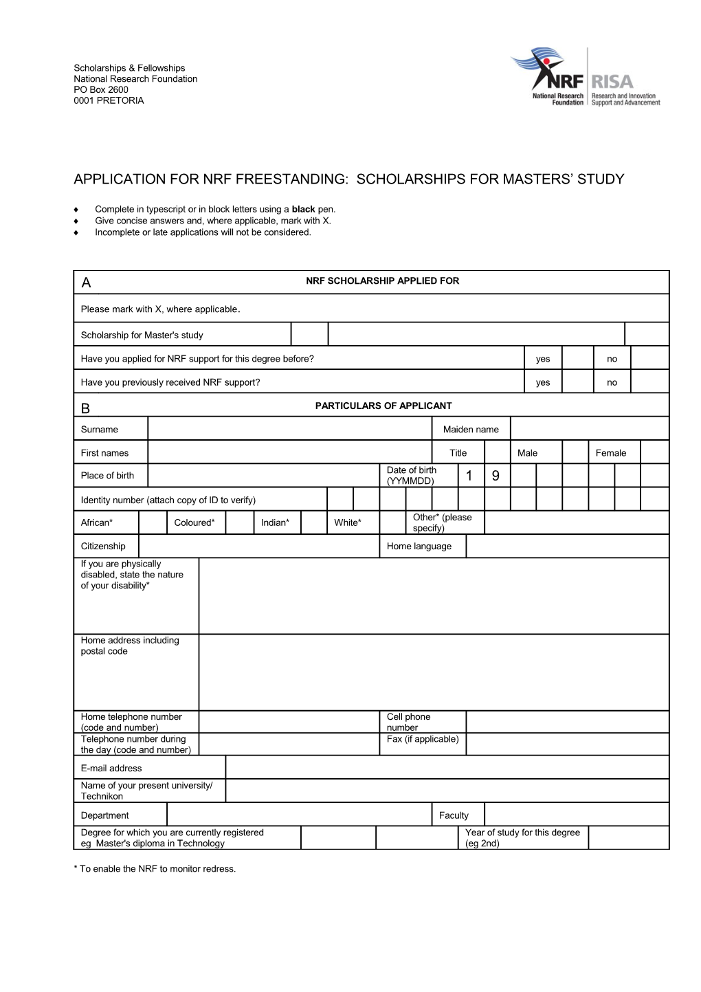 Bursary and Fellowship Programme