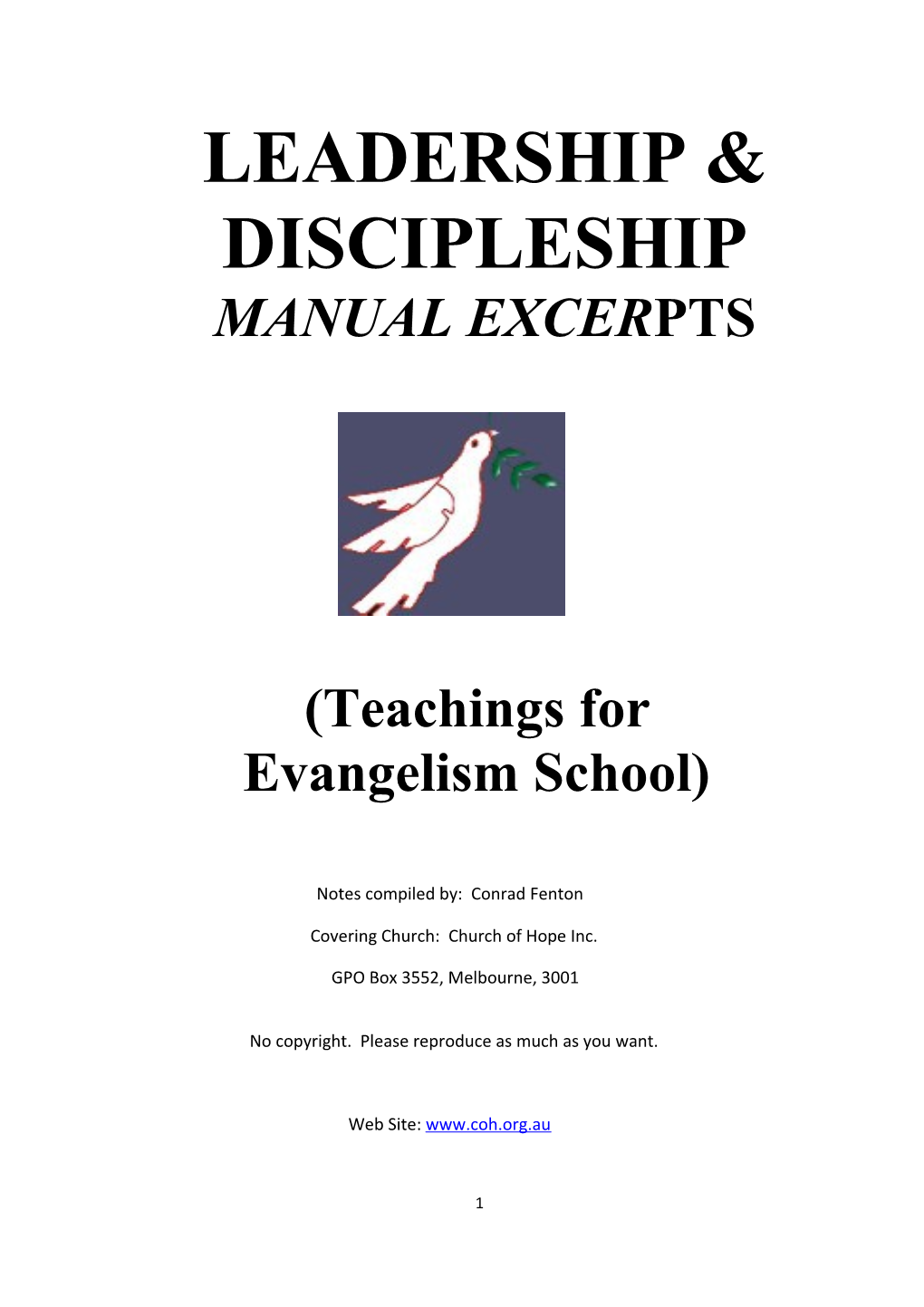 Leadership & Discipleship