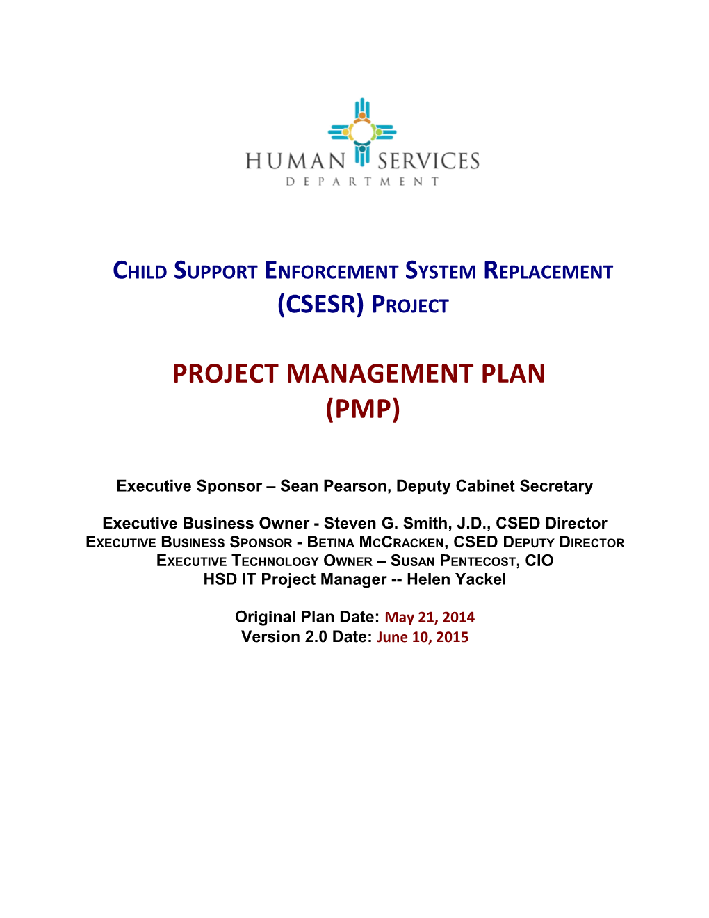 CSESR Project Management Plan